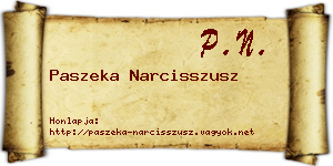 Paszeka Narcisszusz névjegykártya